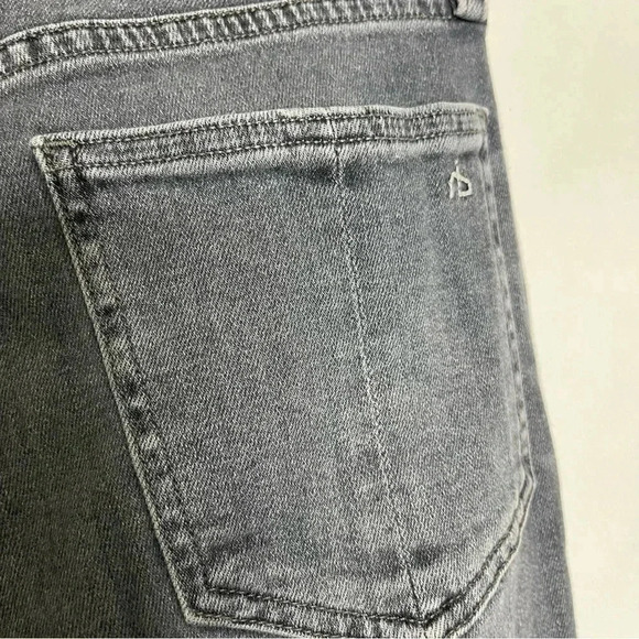 Rag & Bone Gray Nina High Rise Skinny Jeans Raw Hem Size 26 - Picture 5 of 11